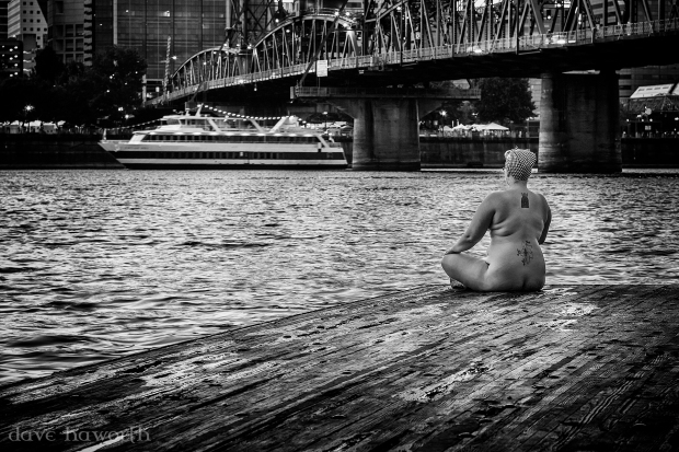 Bridgetown Nudes #022”, Bridgetown Nude Series, Willamette River Waterfront, Portland, OR 2014. © Dave Haworth